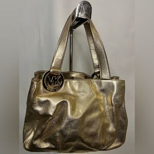 Michael Kors Gold Authentic Handbag with Pristine Gold Hardware